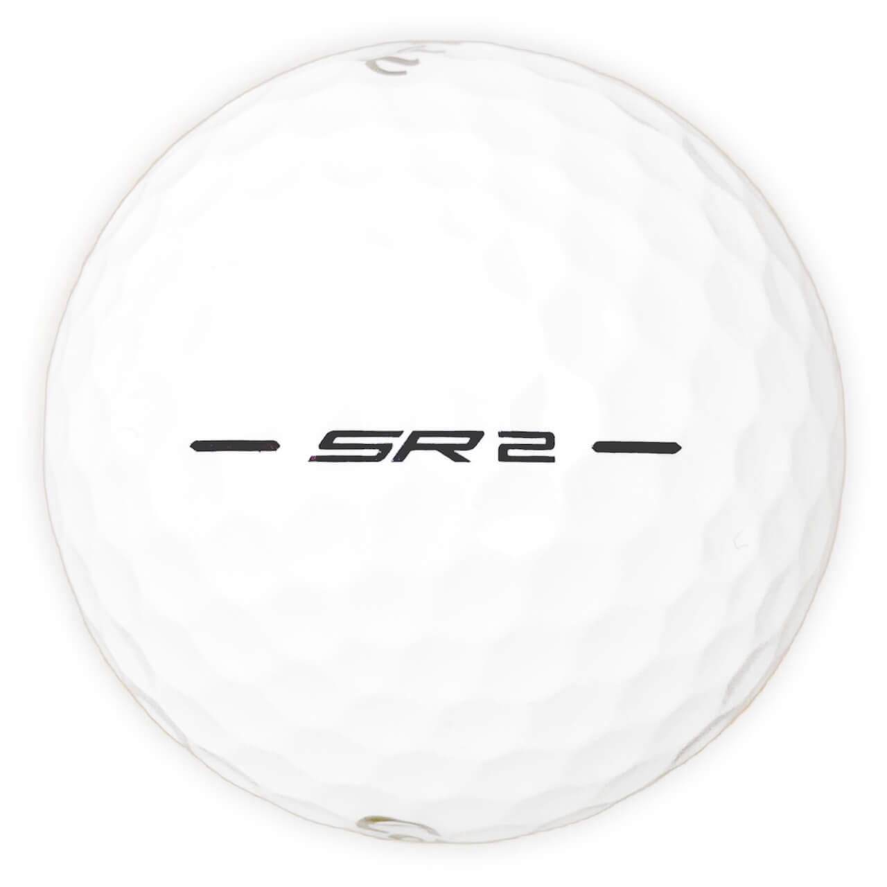 Detaljbild på en Callaway SR2 golfboll