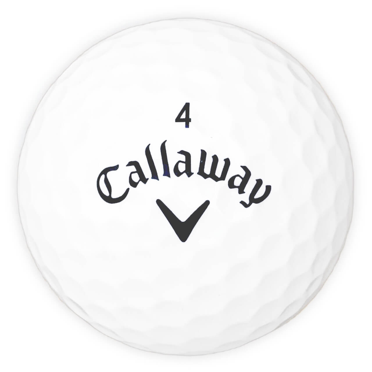 Närbild på en Callaway golfboll