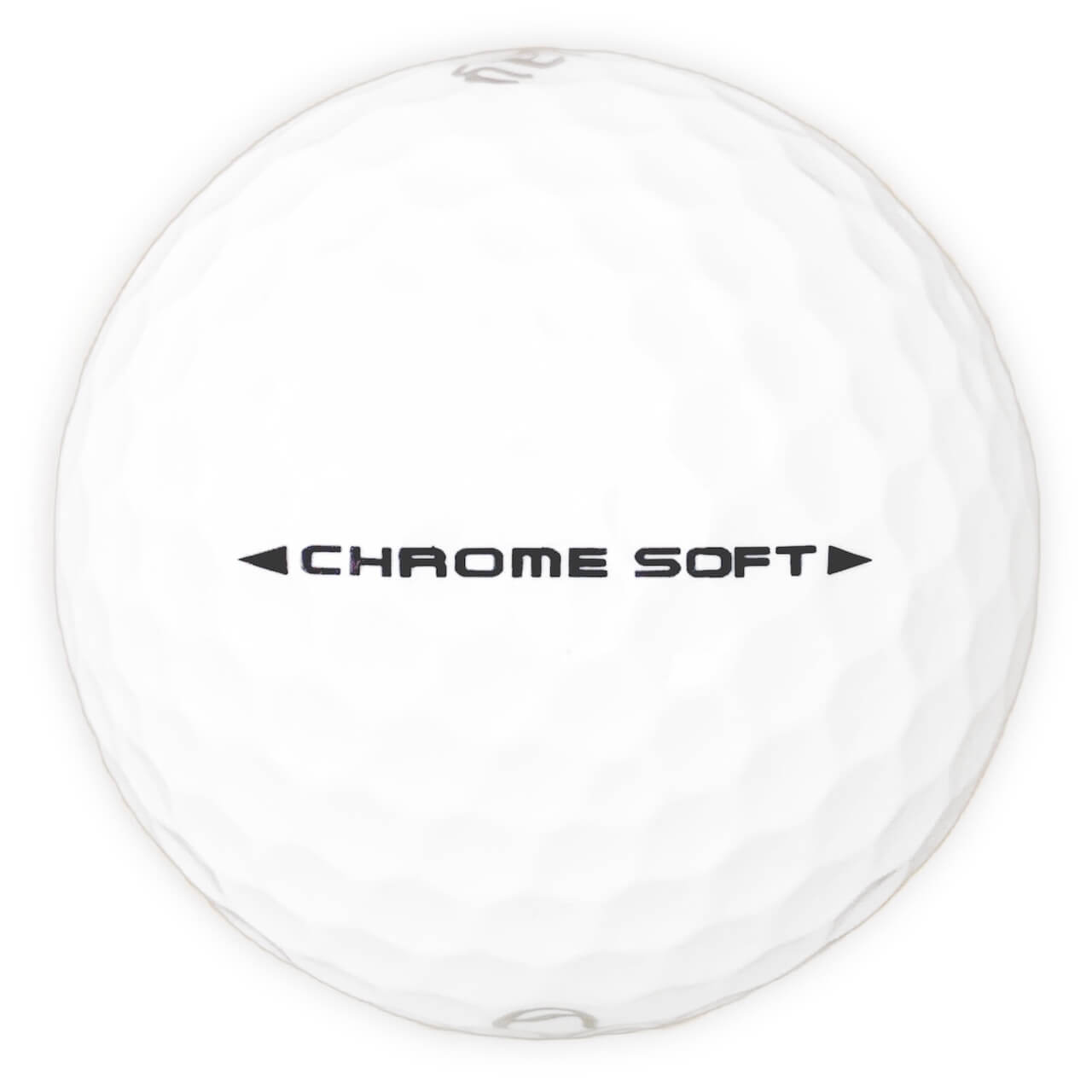 Närbild på en Chrome Soft golfboll